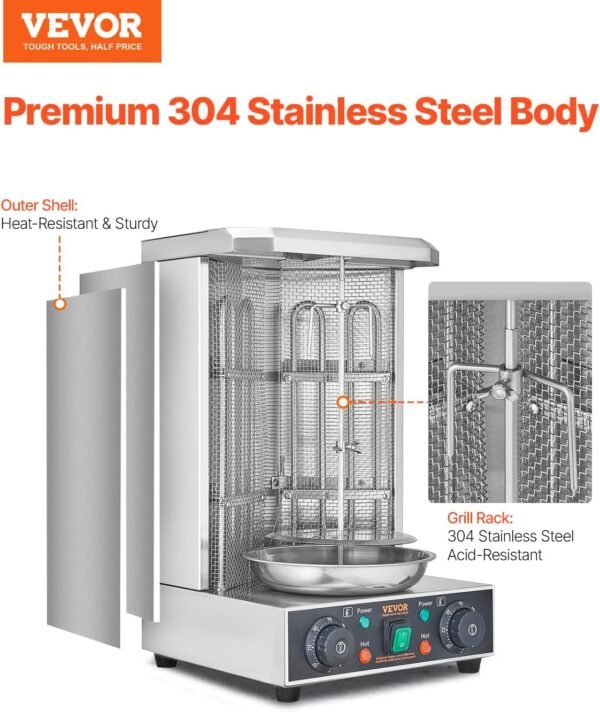 71G3WReca6L._AC_SL1500_ Review of VEVOR Shawarma Grill Machine ZH-9211 for Home and Commercial Use