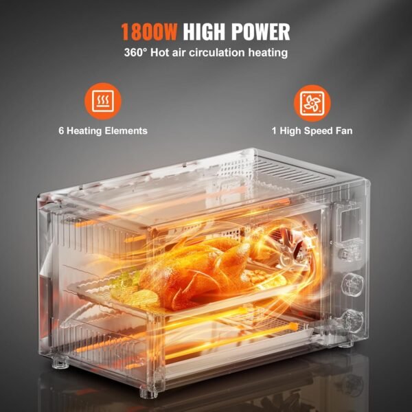 71fd29a0AzL._AC_SL1500_ VEVOR Convection Toaster Oven Review 2024 Best 10-in-1 Multifunctional Countertop Oven
