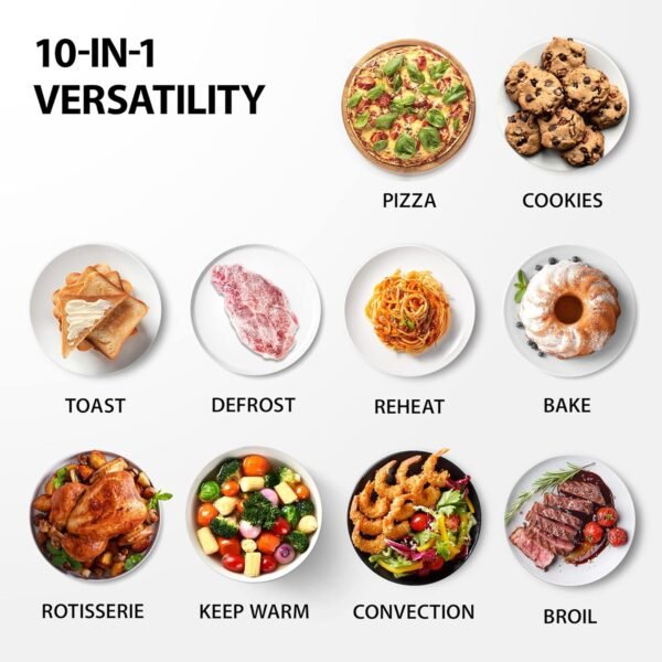 81KZrgyKFL._AC_SL1500_ Toshiba AC25CEW-BS Toaster Oven Review Powerful 10-in-1 Convection and Rotisserie Features