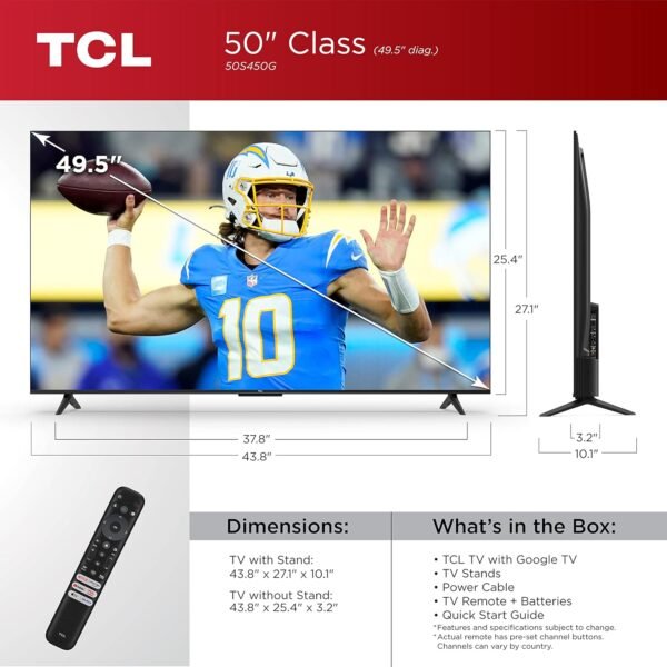81gRnJOkPAL._AC_SL1500_ TCL 50-Inch 4K LED Smart TV 50S450G Review Stunning HDR and Dolby Atmos
